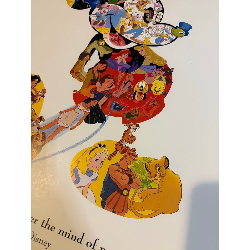 Disney Mickey Mouse Collage Walt Disney Quote Vintage Poster D938 - Picture 7 of 9